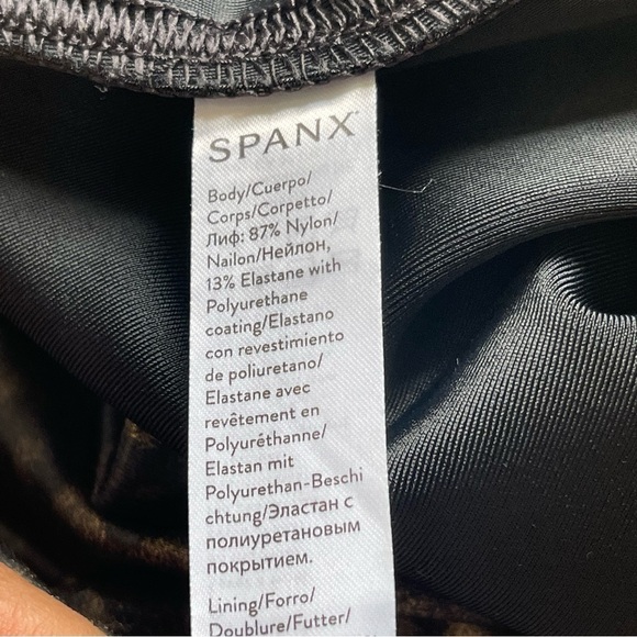 Spanx Women’s Faux Leather Leopard Print Metallic Shapping Leggings Size S - Picture 11 of 12